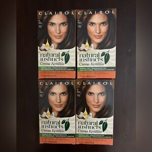 (4) Clairol 4 Dark Brown Hair Dye Crema Keratina Discontinued